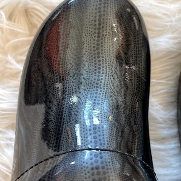 Dansko Professional Patent Leather‎ Clogs Nursing Shoes Mules Clogs Dark Grey - Picture 7 of 8